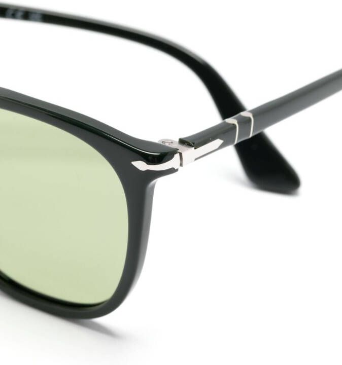 Persol Zonnebril met rechthoekig montuur Groen