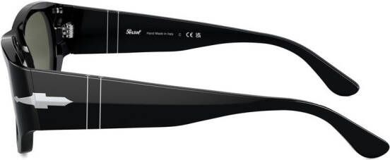 Persol Zonnebril met rechthoekig montuur Zwart