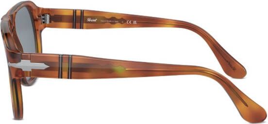 Persol Zonnebril met rond montuur Bruin