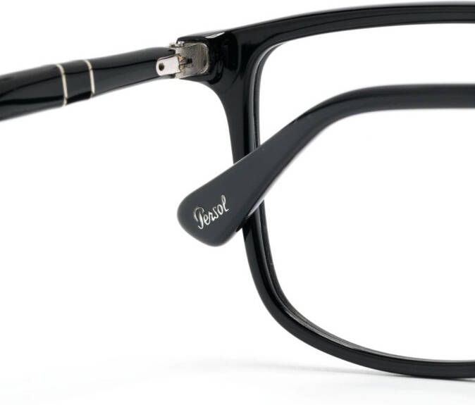 Persol Bril met vierkant montuur Zwart
