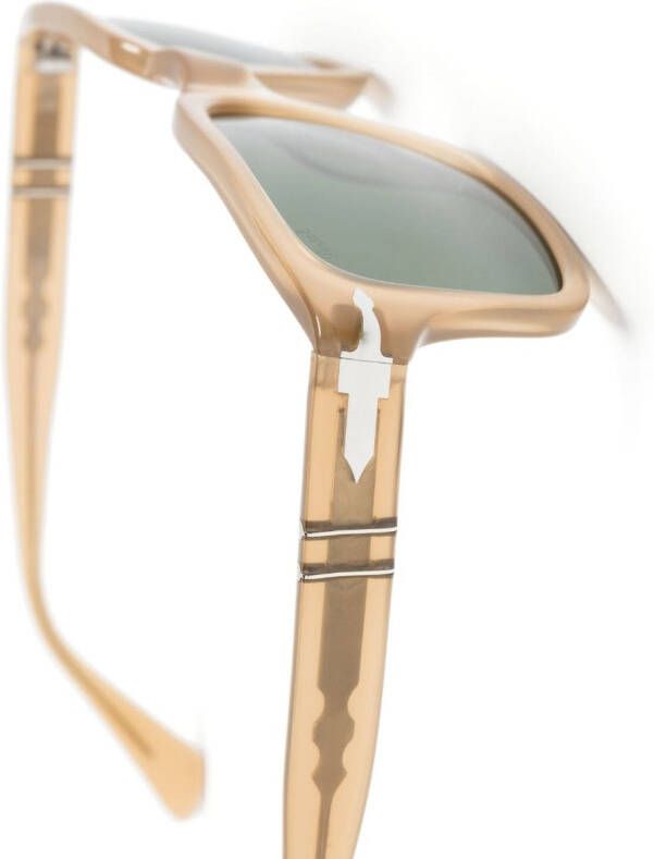 Persol Zonnebril met vierkant montuur Beige