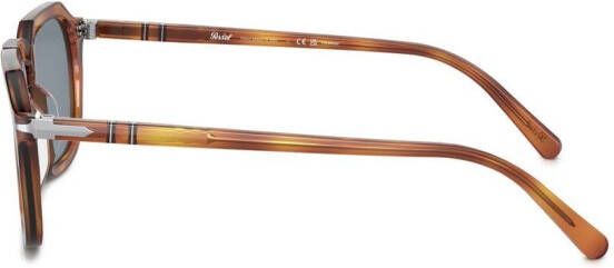 Persol Zonnebril met vierkant montuur Bruin