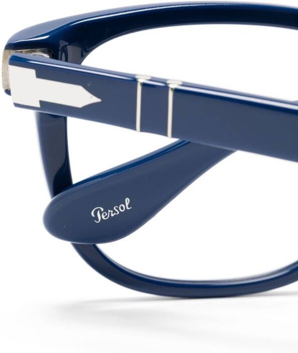 Persol Bril met vierkant montuur Blauw