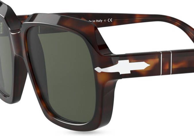 Persol Zonnebril met groot montuur Groen