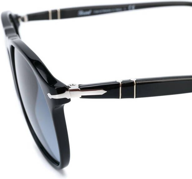 Persol Zonnebril met hoekig montuur Zwart