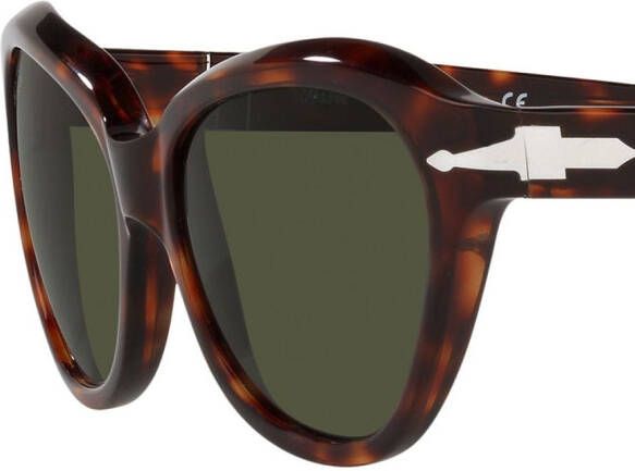 Persol Zonnebril met kattenoog montuur Groen