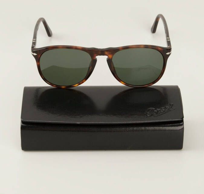 Persol zonnebril met ovalen frame Bruin