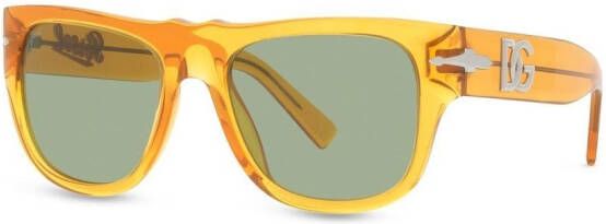Persol Zonnebril met rechthoekig montuur Oranje