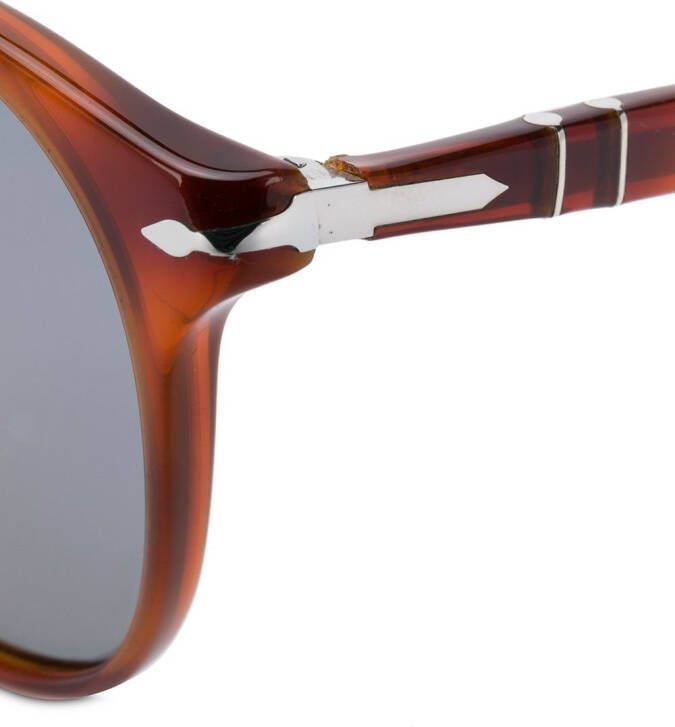 Persol Zonnebril met rond montuur Bruin
