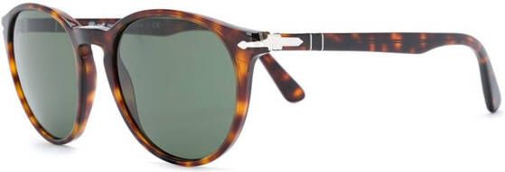 Persol Zonnebril met rond montuur Bruin