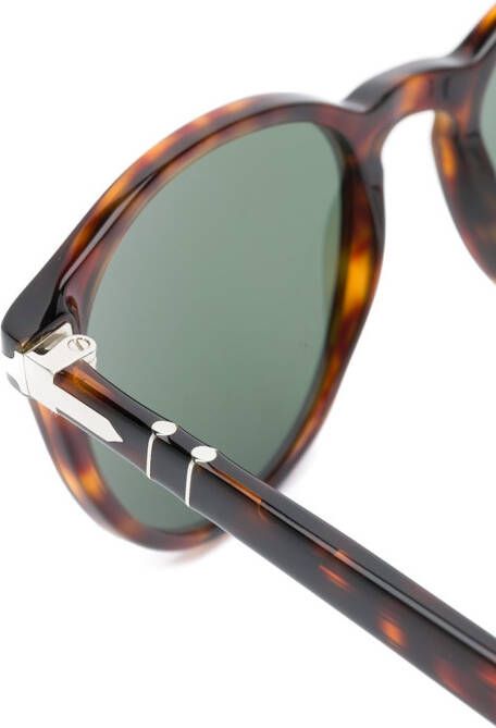 Persol Zonnebril met rond montuur Bruin