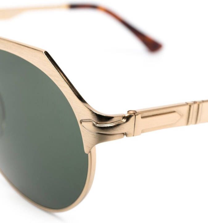 Persol Zonnebril met rond montuur Goud