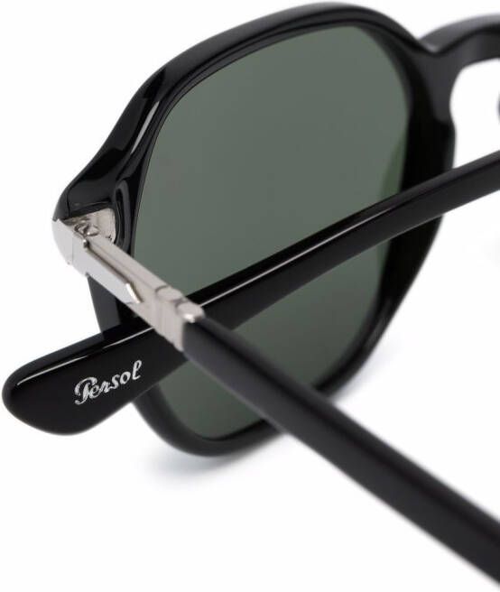 Persol Zonnebril met rond montuur Zwart