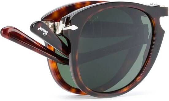 Persol Zonnebril met schildpadschild design Bruin
