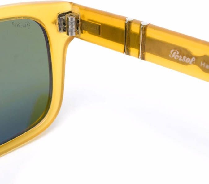 Persol Zonnebril met vierkant montuur Geel