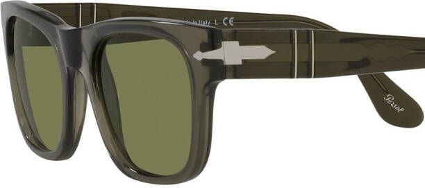 Persol Zonnebril met vierkant montuur Groen