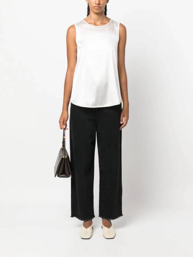 Peserico Mouwloze top Beige