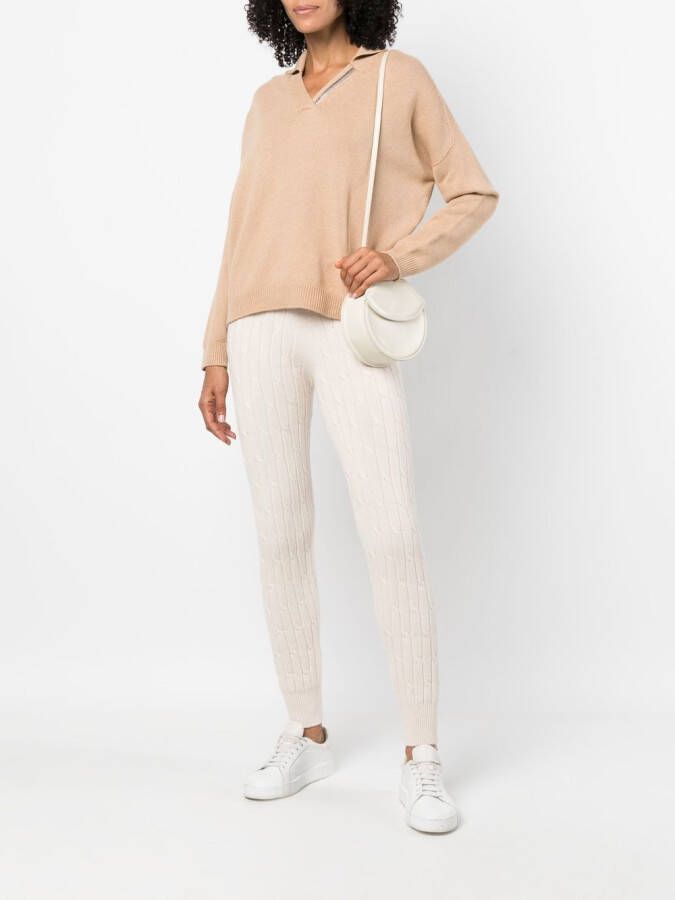 Peserico Broek met trekkoord Beige