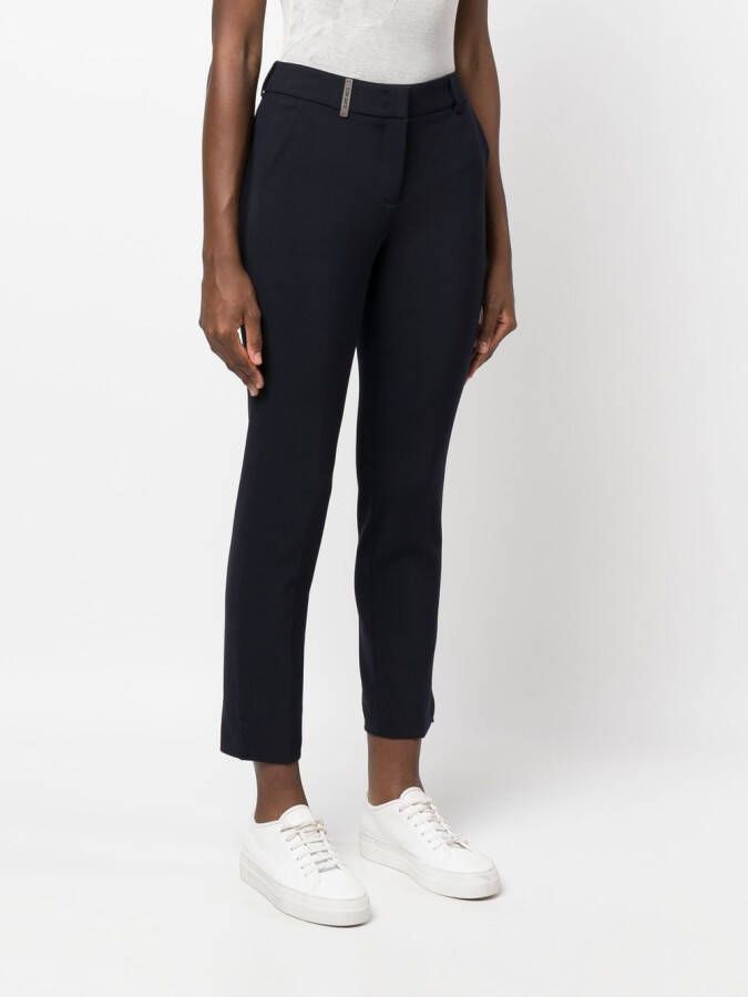 Peserico Cropped broek Blauw