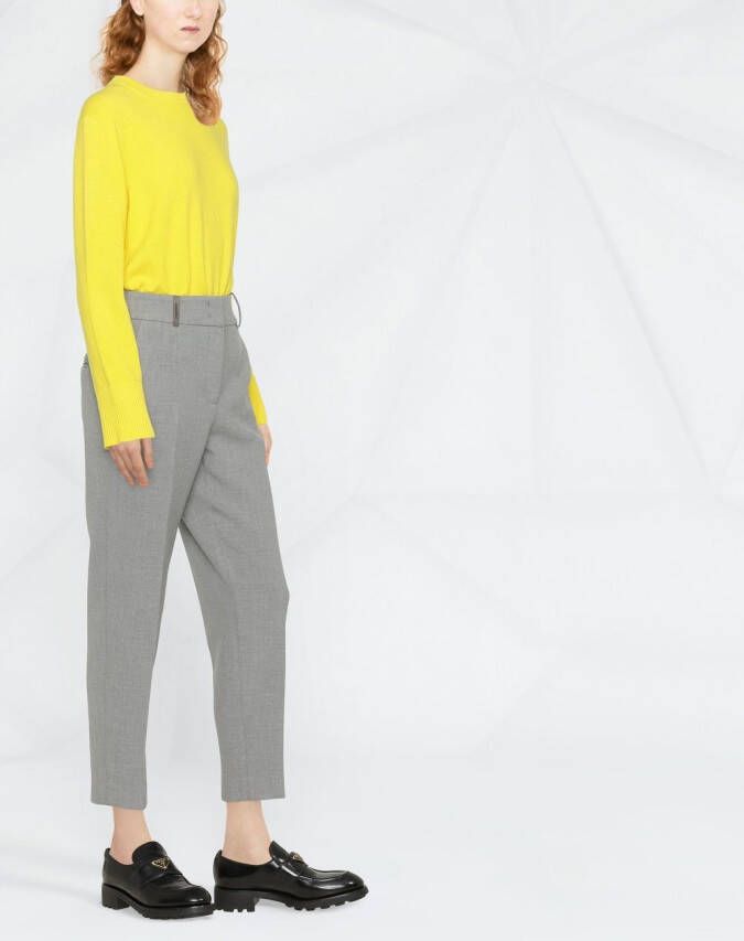 Peserico Cropped pantalon Grijs