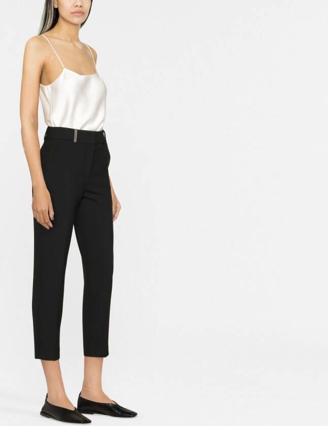 Peserico Cropped pantalon Zwart