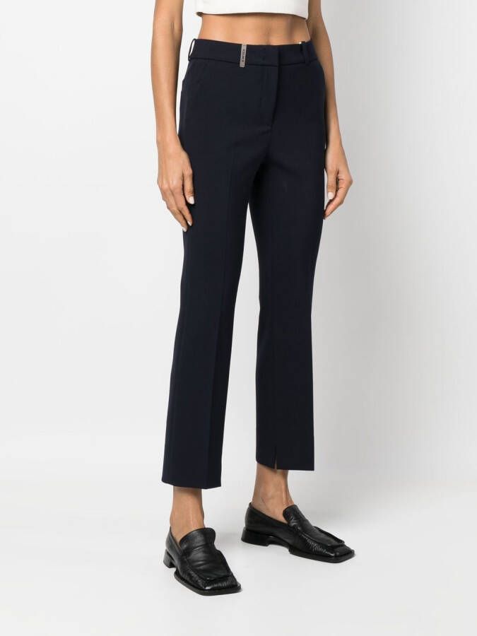 Peserico Cropped pantalon Blauw