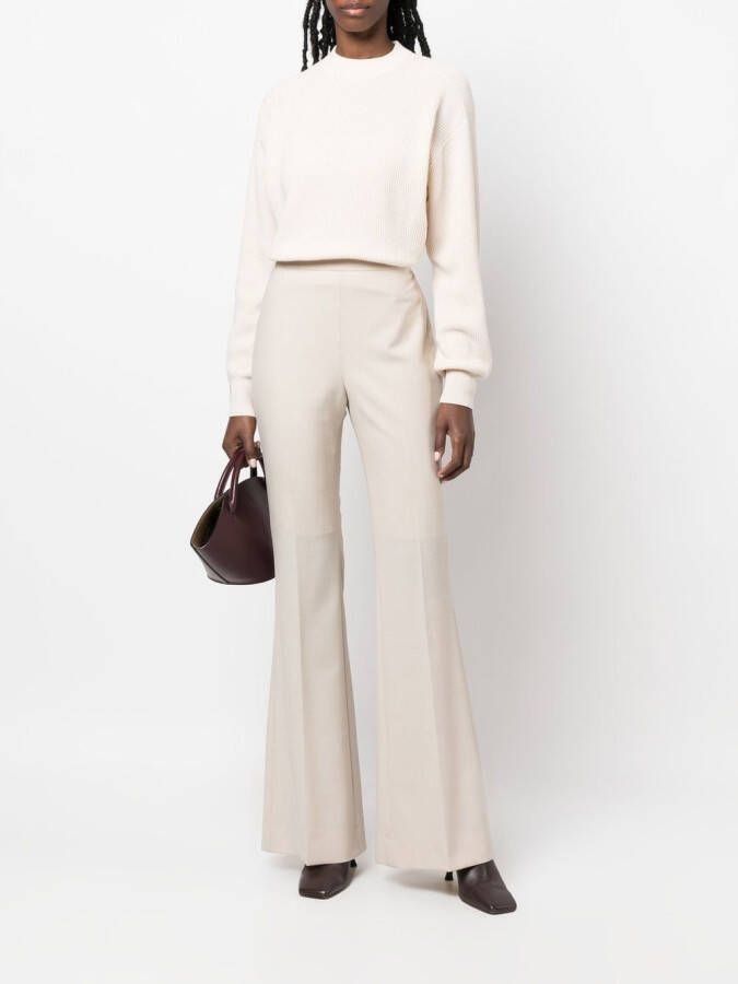 Peserico Geribbelde trui Beige