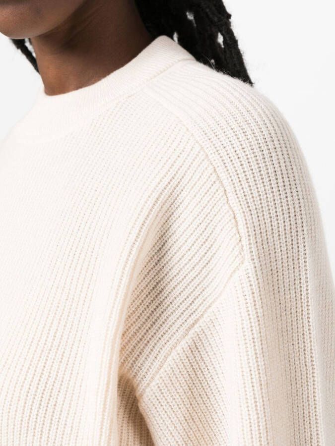 Peserico Geribbelde trui Beige