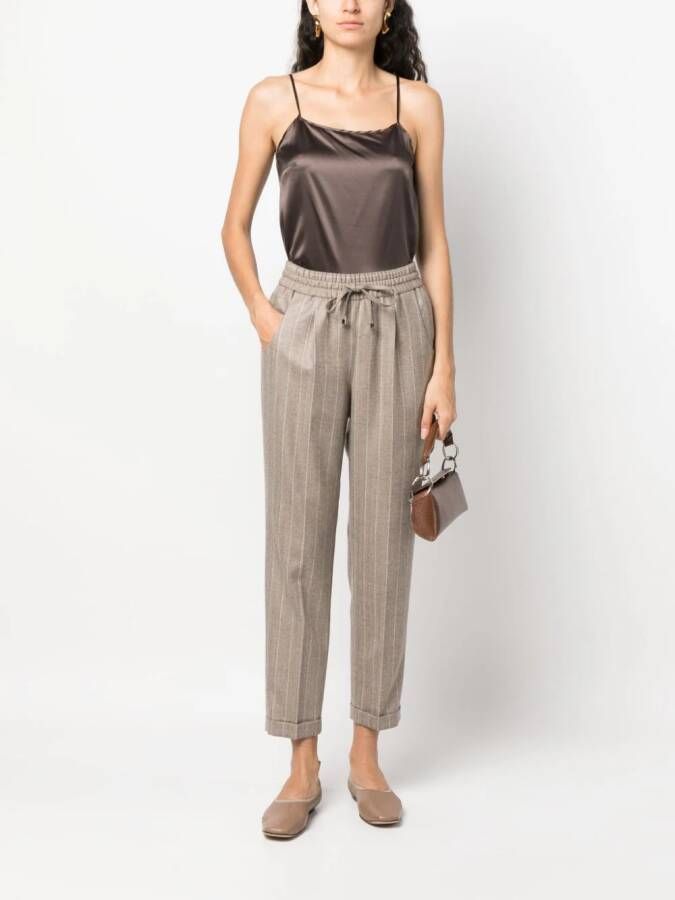 Peserico Geweven tanktop Bruin