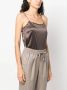 Peserico Geweven tanktop Bruin - Thumbnail 3