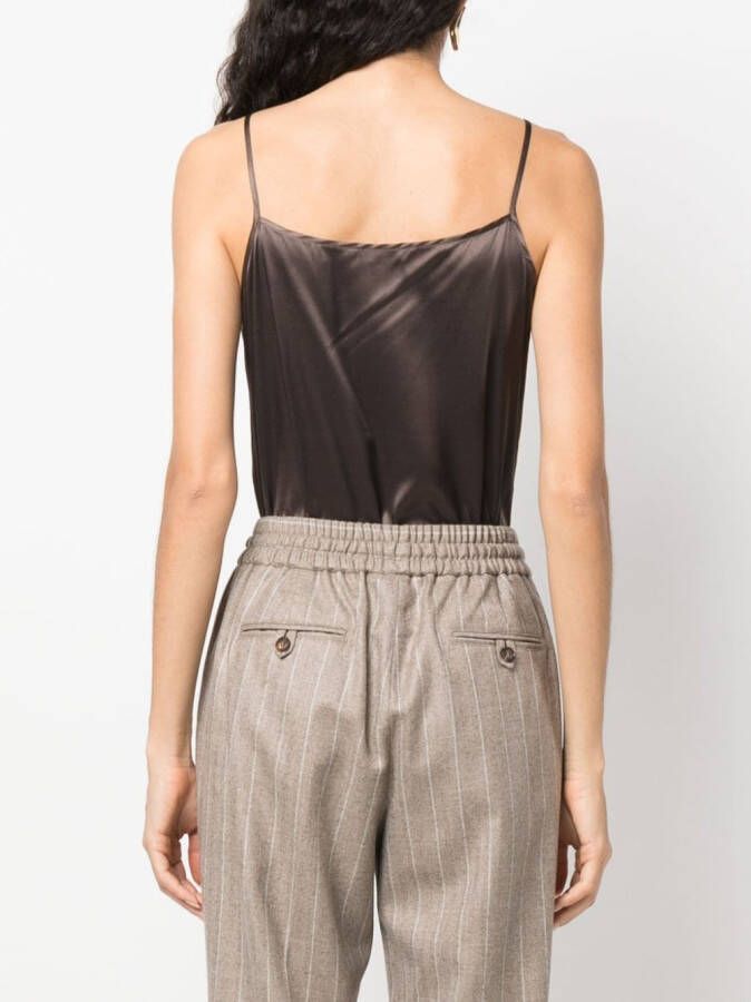 Peserico Geweven tanktop Bruin