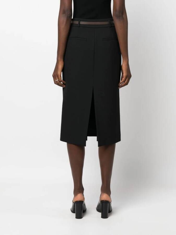 Peserico High waist rok Zwart