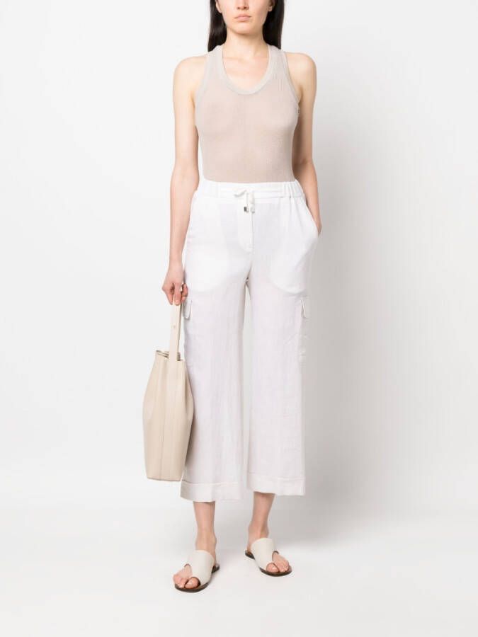 Peserico High waist broek Beige