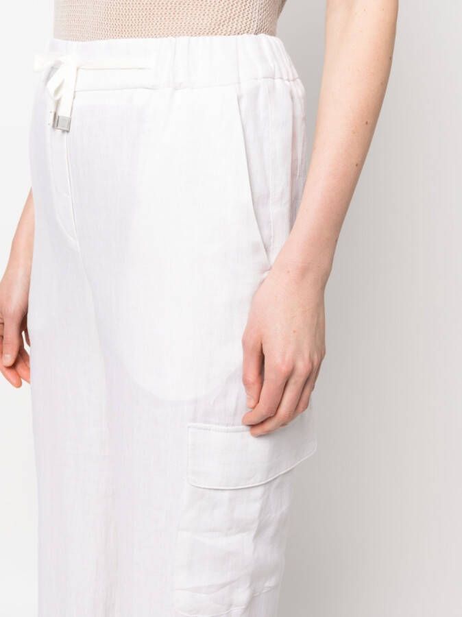 Peserico High waist broek Beige