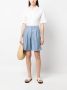 Peserico Linnen bermuda shorts Blauw - Thumbnail 2