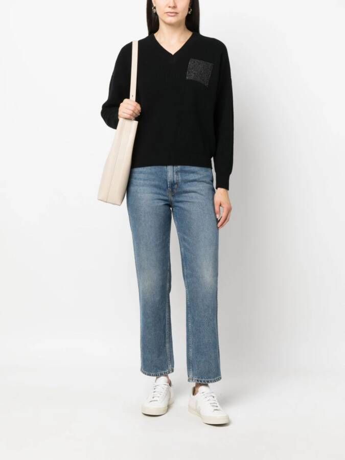Peserico Metallic trui Zwart