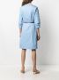 Peserico Midi-jurk met geplooide mouwen Blauw - Thumbnail 4