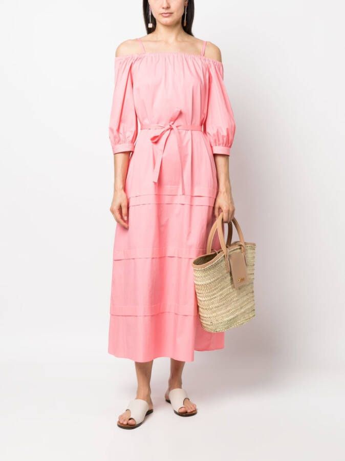 Peserico Jurk met ceintuur Roze