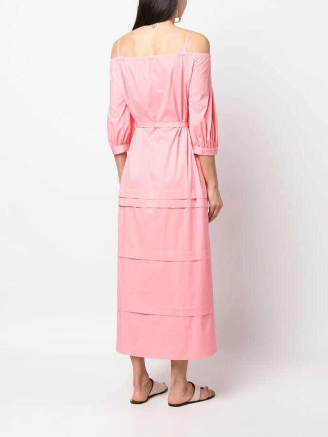 Peserico Jurk met ceintuur Roze