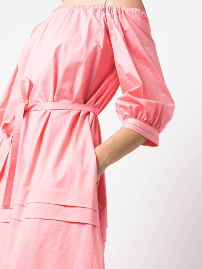 Peserico Jurk met ceintuur Roze