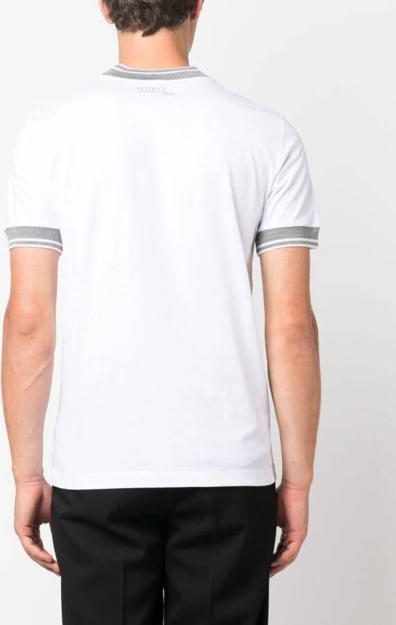 Peserico T-shirt met gestreepte afwerking Wit