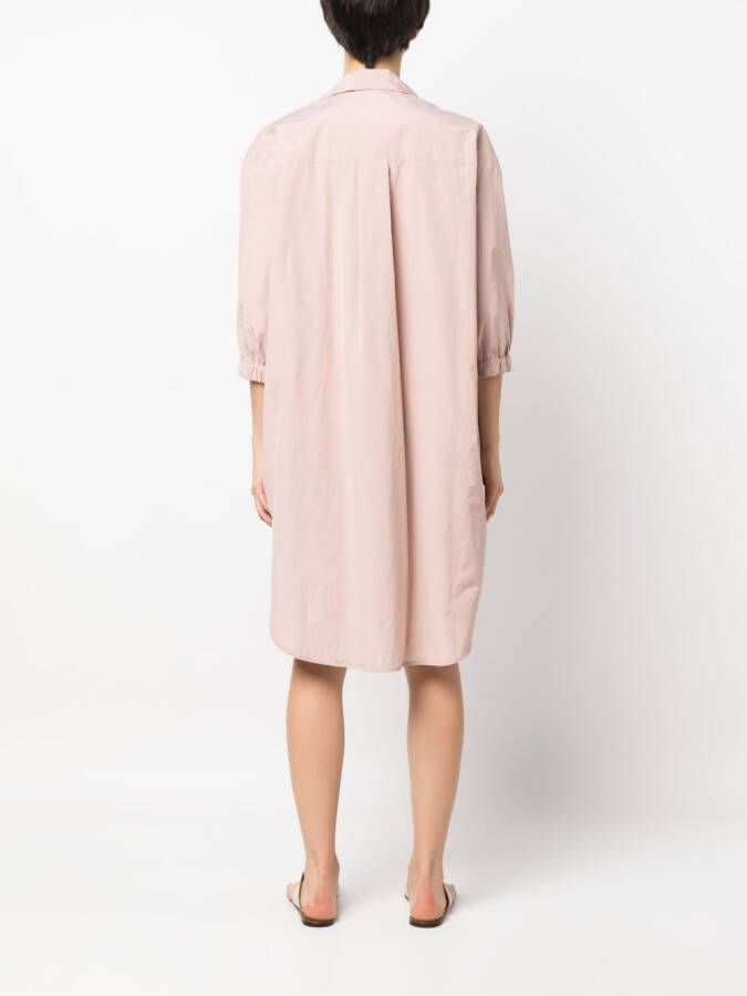 Peserico Blousejurk met cropped mouwen Roze