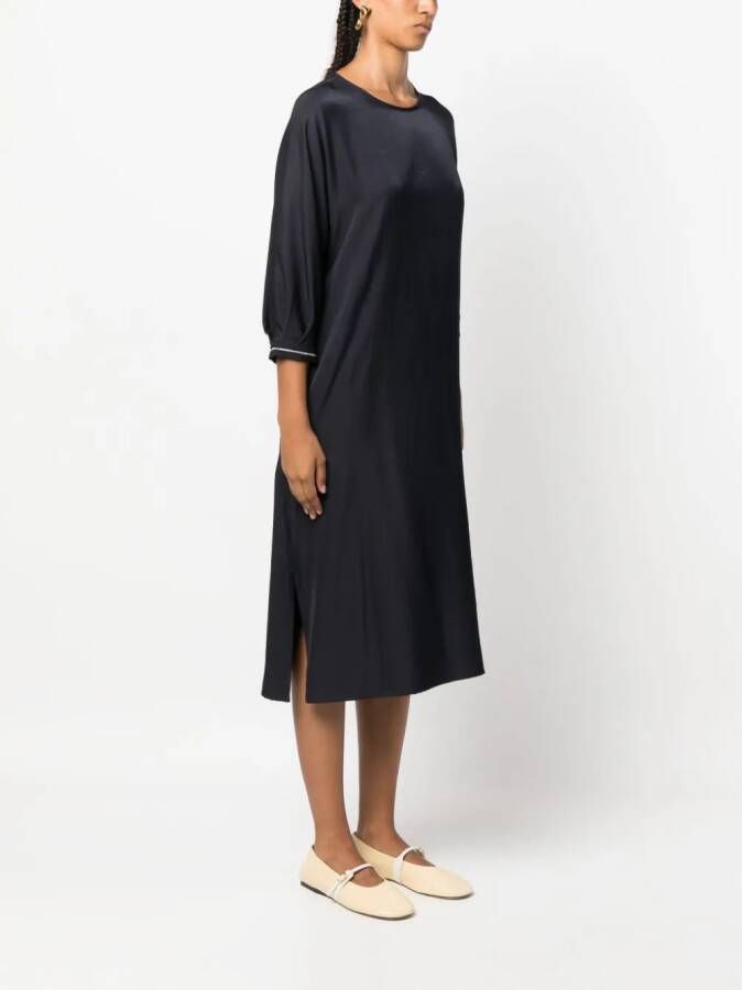 Peserico Midi-jurk met gestrikte taille Blauw