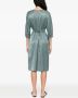 Peserico Midi-jurk met gestrikte taille Groen - Thumbnail 4