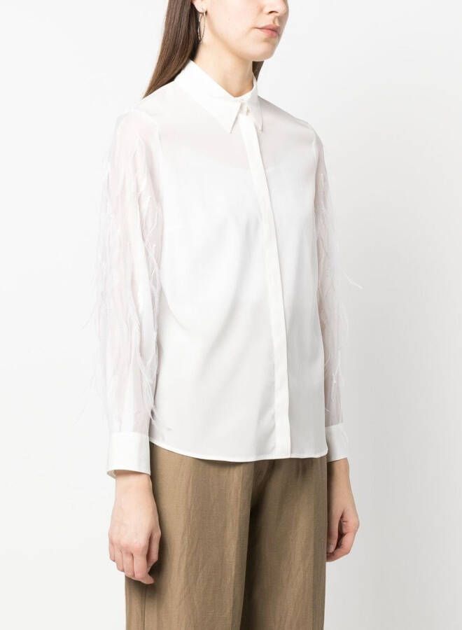 Peserico Zijden blouse Wit