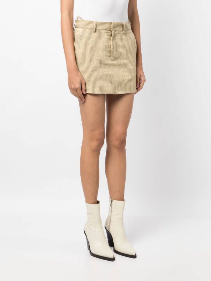 Petar Petrov Gestreepte midi-rok Beige
