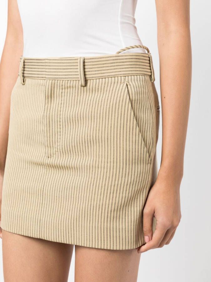 Petar Petrov Gestreepte midi-rok Beige