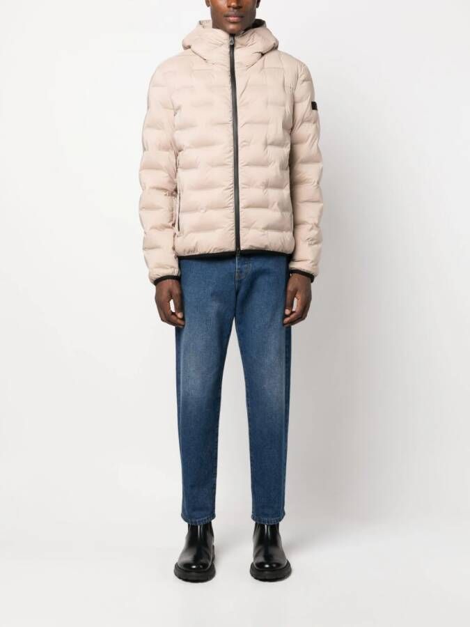 Peuterey Jack met logopatch Beige