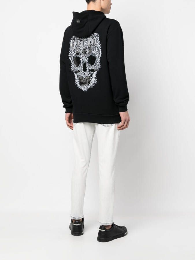 Philipp Plein Hoodie met barokprint Zwart