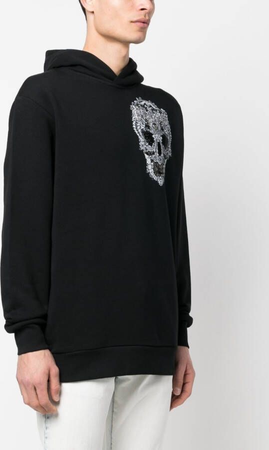 Philipp Plein Hoodie met barokprint Zwart
